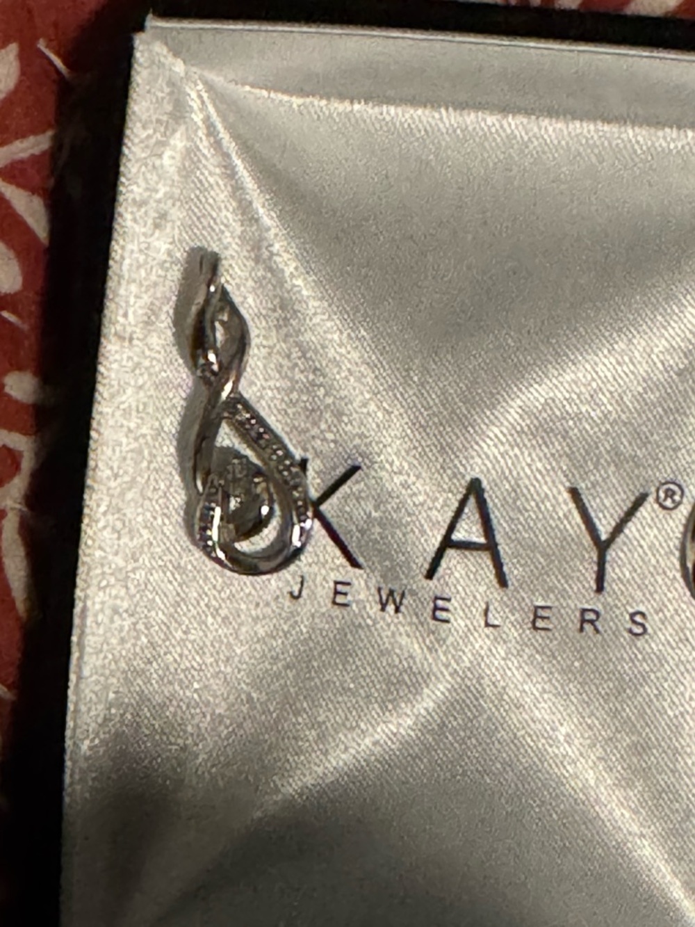 Kay Jewelers Diamond Infinity Pendant w/  Cluster Center, 925 Sterling Silver